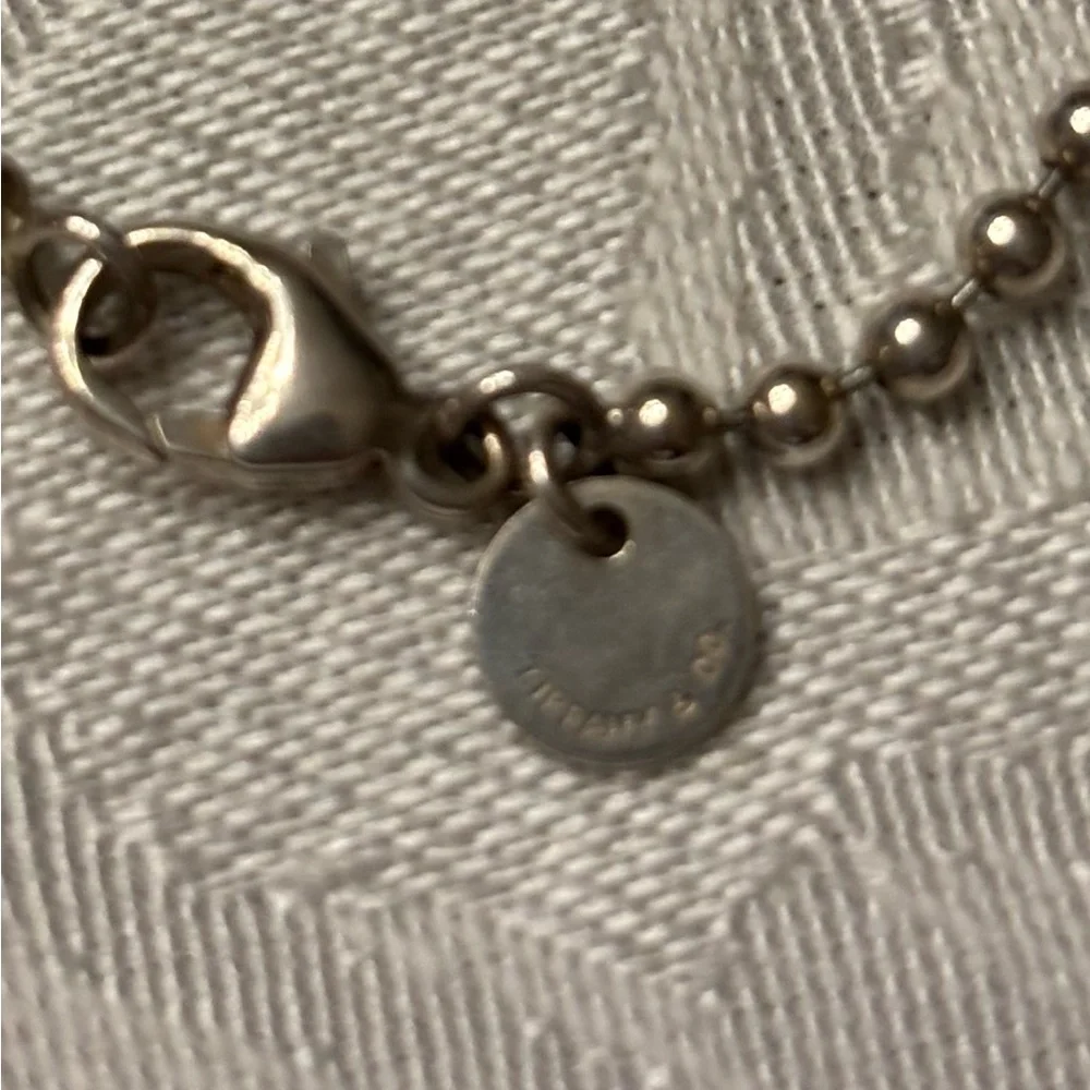 Tiffany &Co Sterling 925 ball necklace/chain. 33” long. - Picture 6 of 8